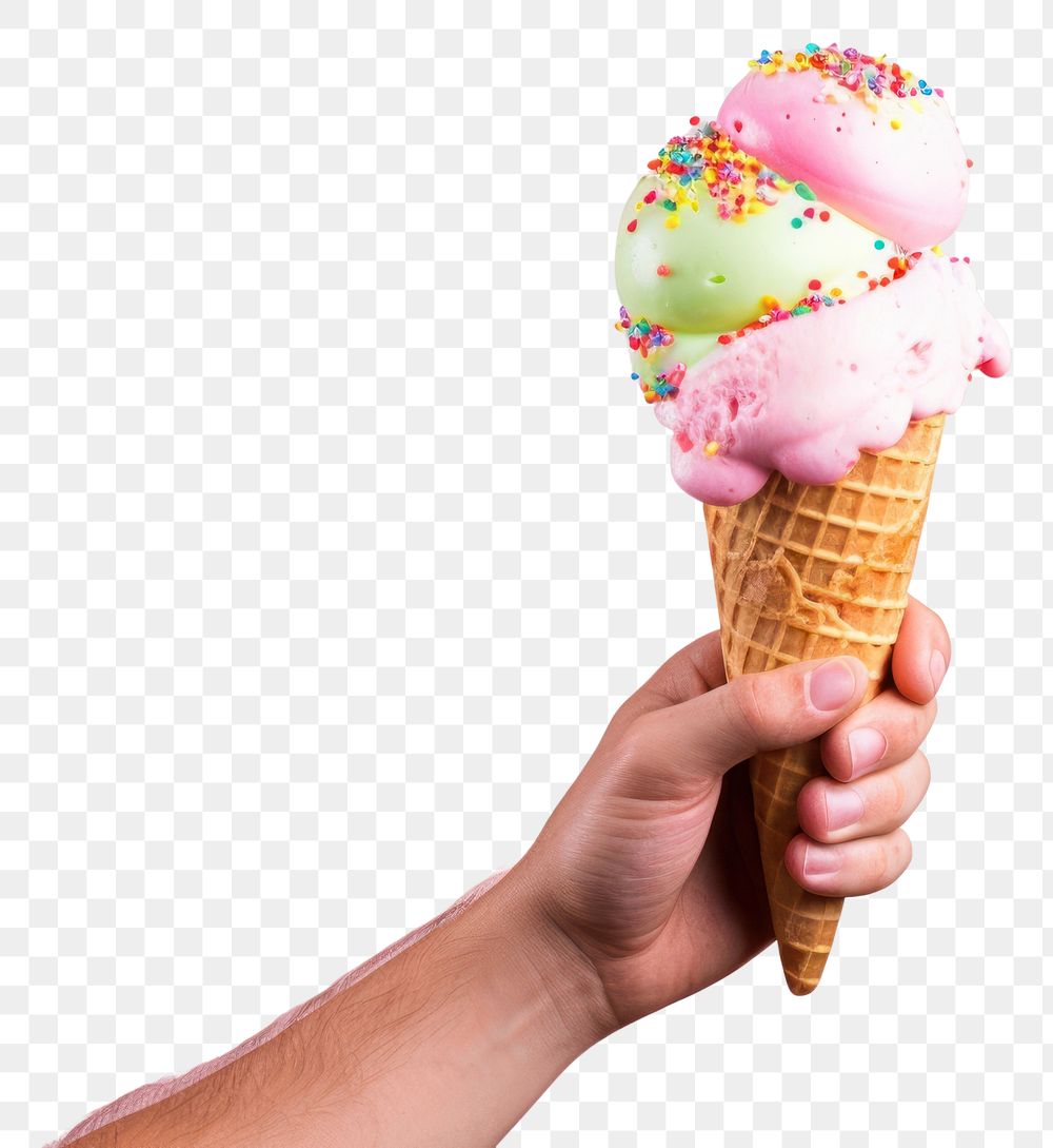 PNG Dessert holding finger cream. AI generated Image by rawpixel.