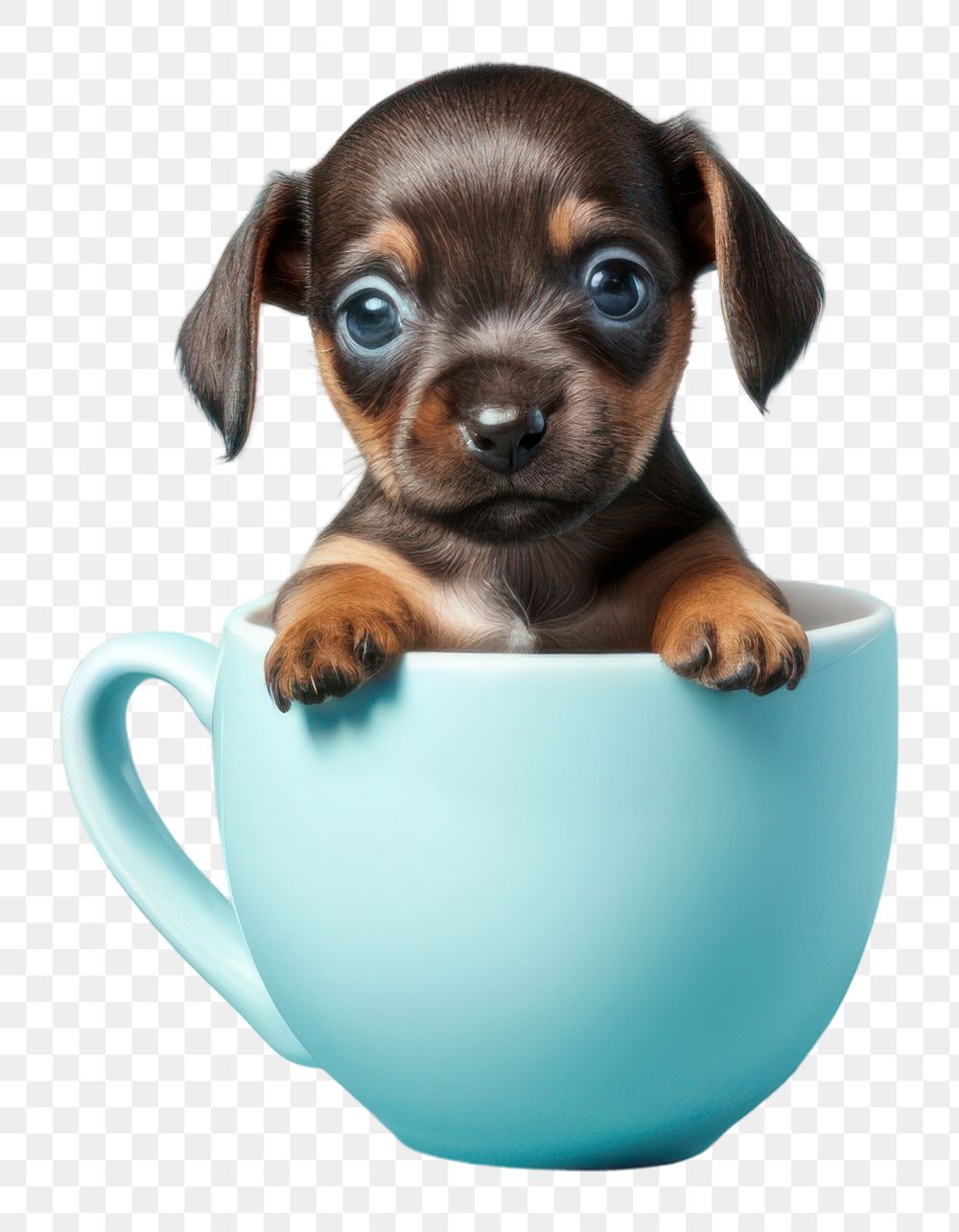 PNG  Puppy cup mammal animal. AI generated Image by rawpixel.