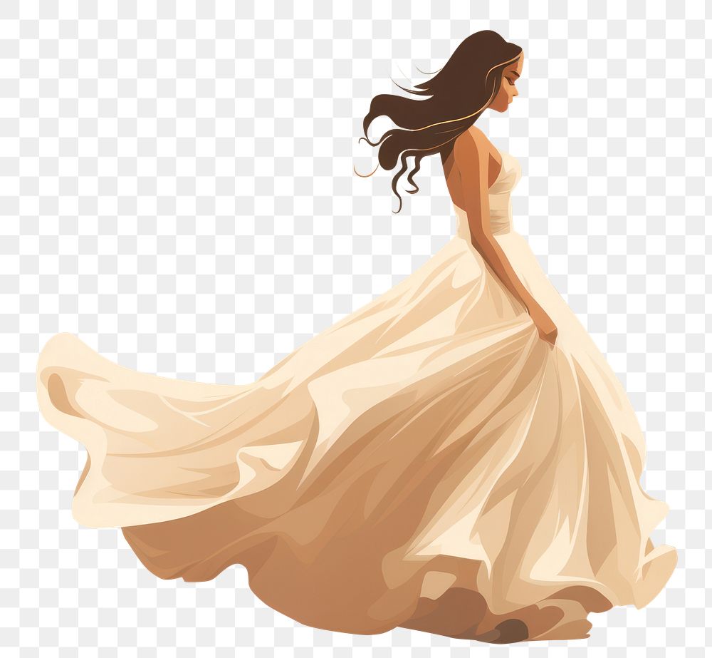 PNG Wedding dress fashion female. AI generated Image by rawpixel.