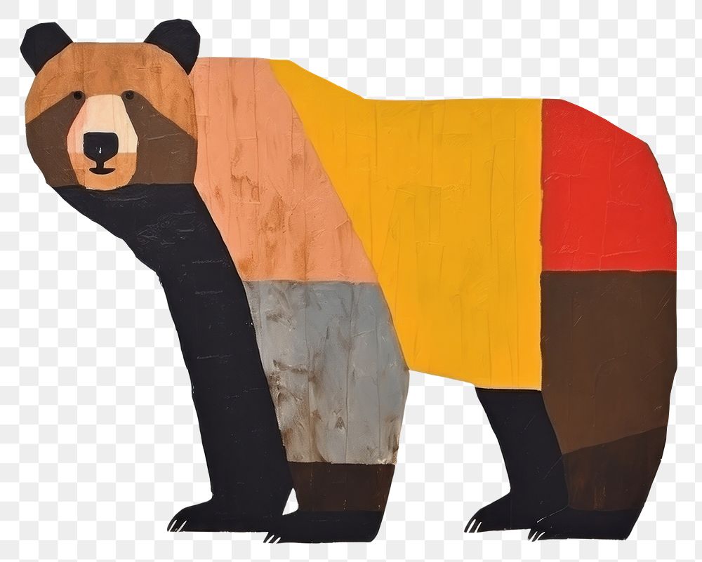 PNG Bear art painting mammal. AI generated Image by rawpixel.