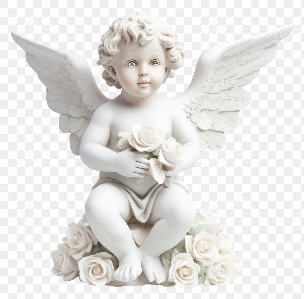 PNG Baby angel cupid statue white baby. 