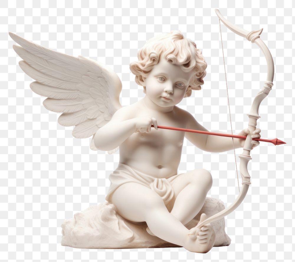 PNG Arrow white cupid white background. 
