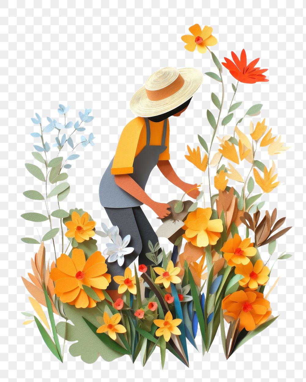 PNG Flower gardening outdoors nature. AI generated Image by rawpixel.