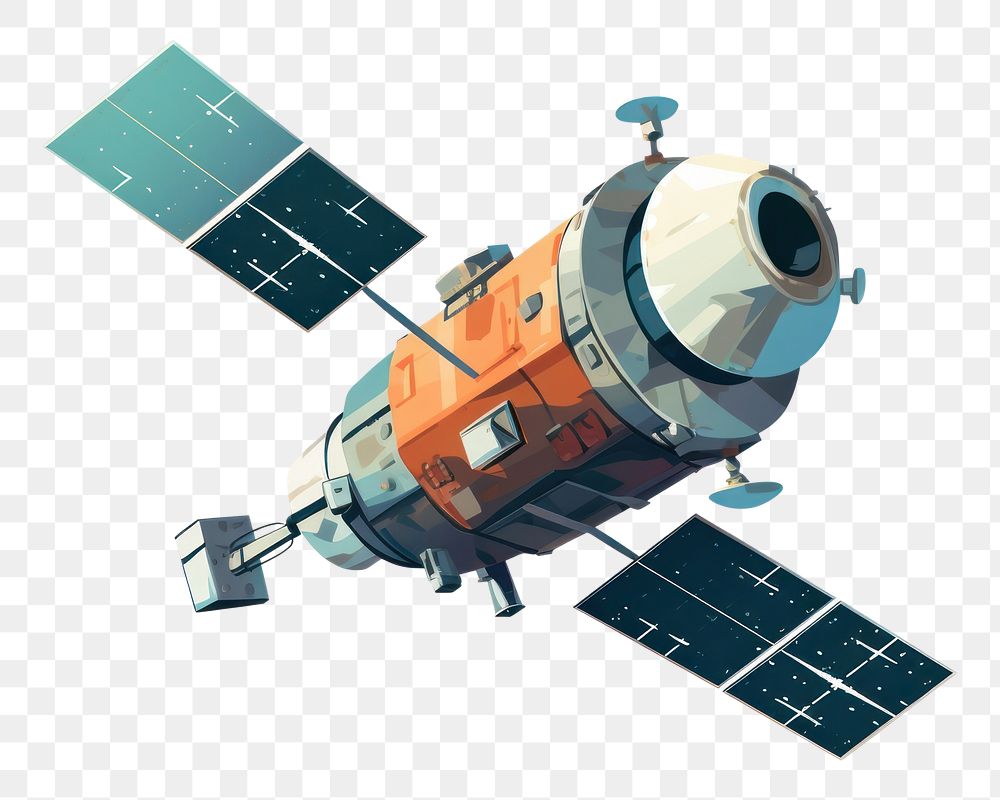 PNG Satellite vehicle space spacecraft. AI generated Image by rawpixel.