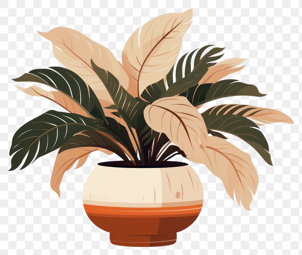 PNG Plant houseplant leaf art. AI generated Image by rawpixel.