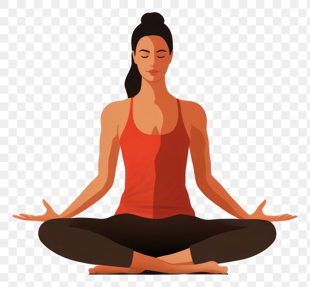 PNG Yoga sports adult woman. AI generated Image by rawpixel.