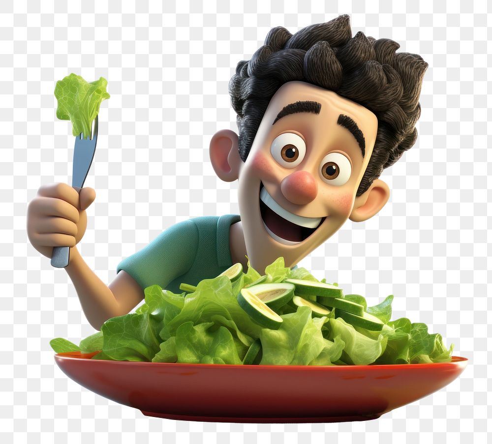 PNG Vegetable lettuce cartoon salad. AI generated Image by rawpixel.