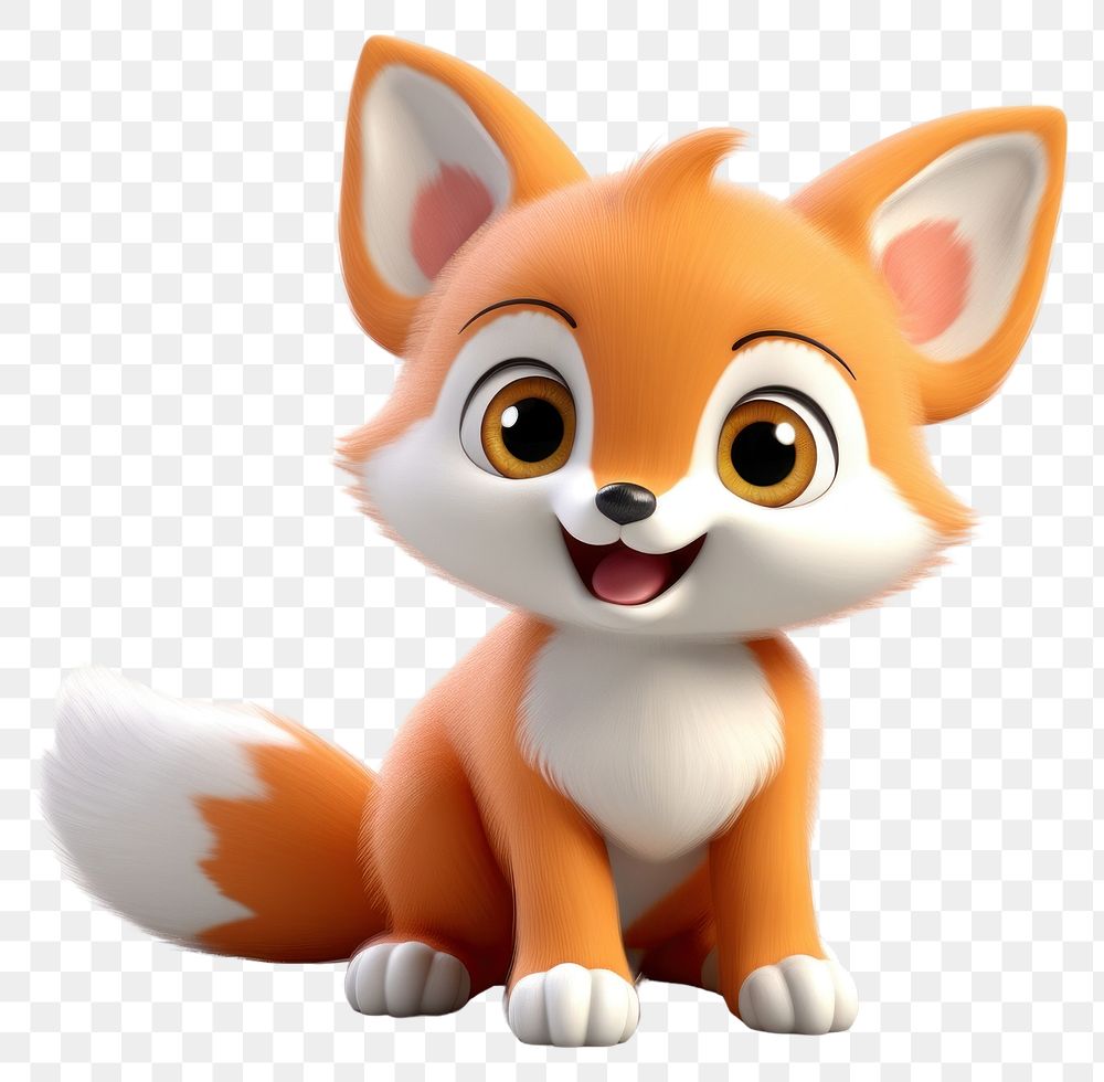 PNG Fox figurine cartoon mammal. 