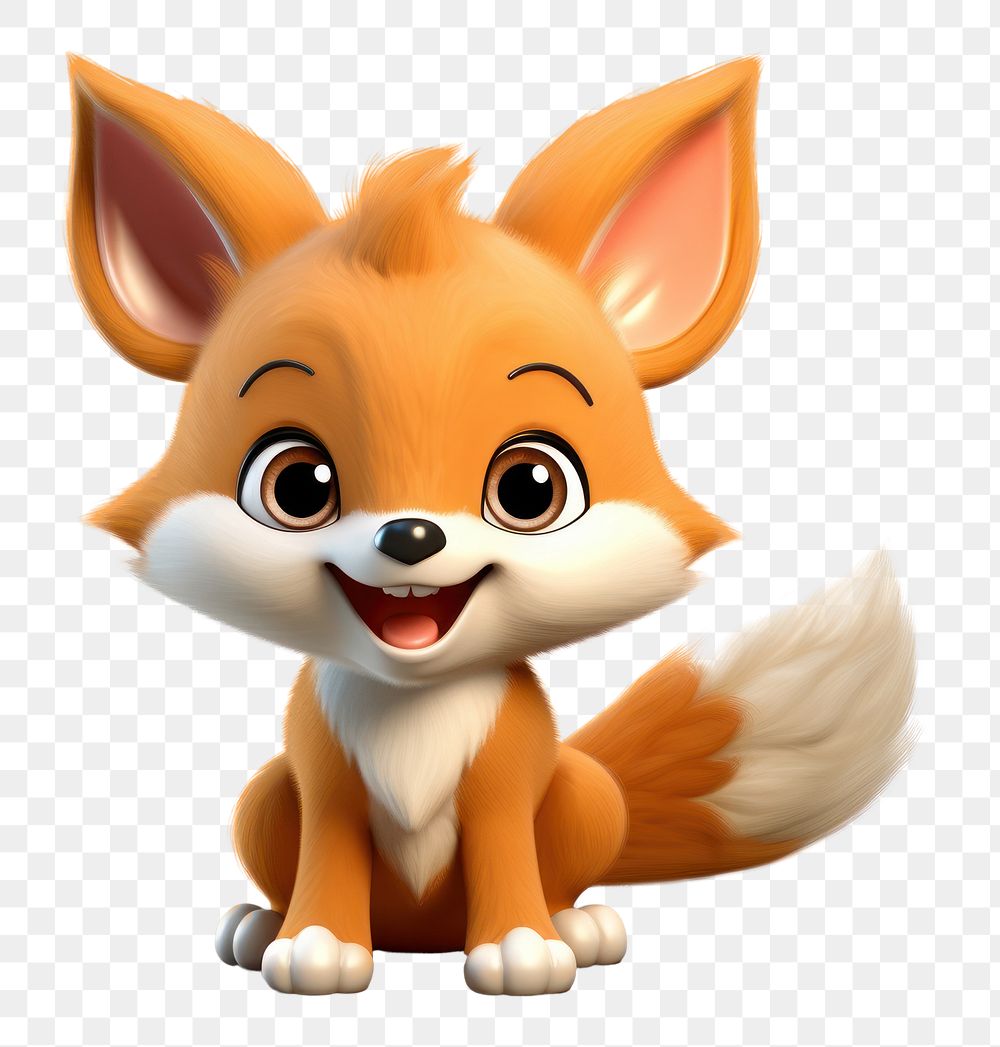 PNG Cartoon mammal animal fox. AI generated Image by rawpixel.