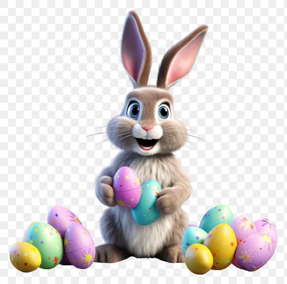 PNG Animal mammal easter bunny. AI generated Image by rawpixel.