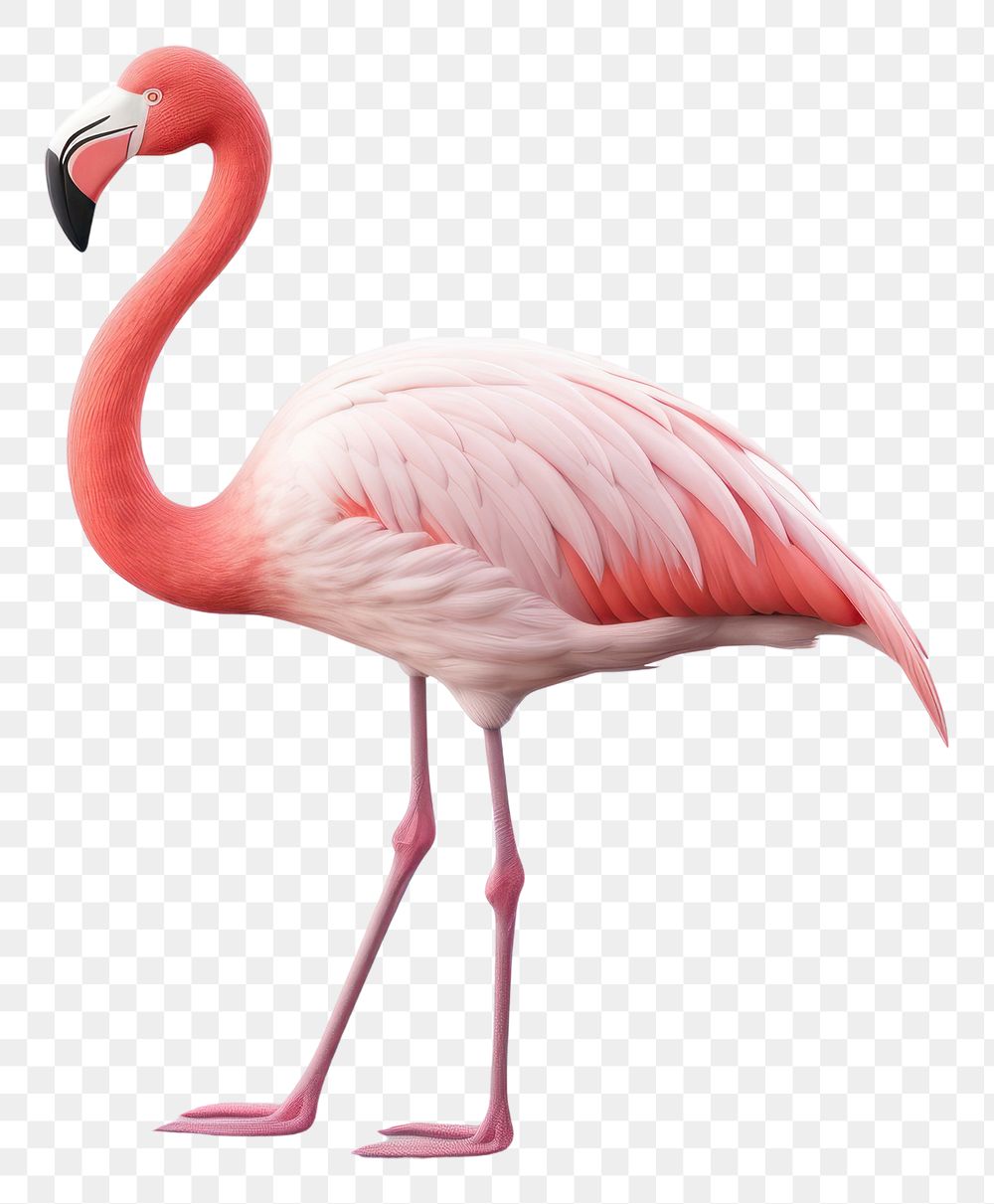 PNG Flamingo animal bird white background. AI generated Image by rawpixel.