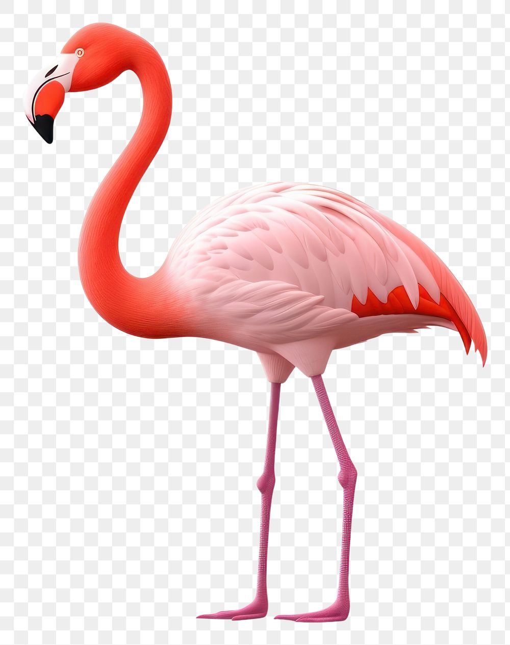 PNG Flamingo animal bird white background. AI generated Image by rawpixel.