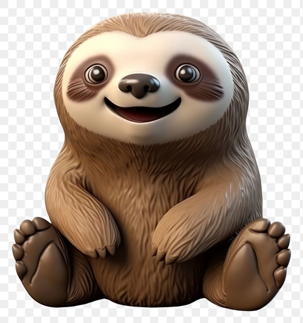 PNG Sloth wildlife cartoon animal. 