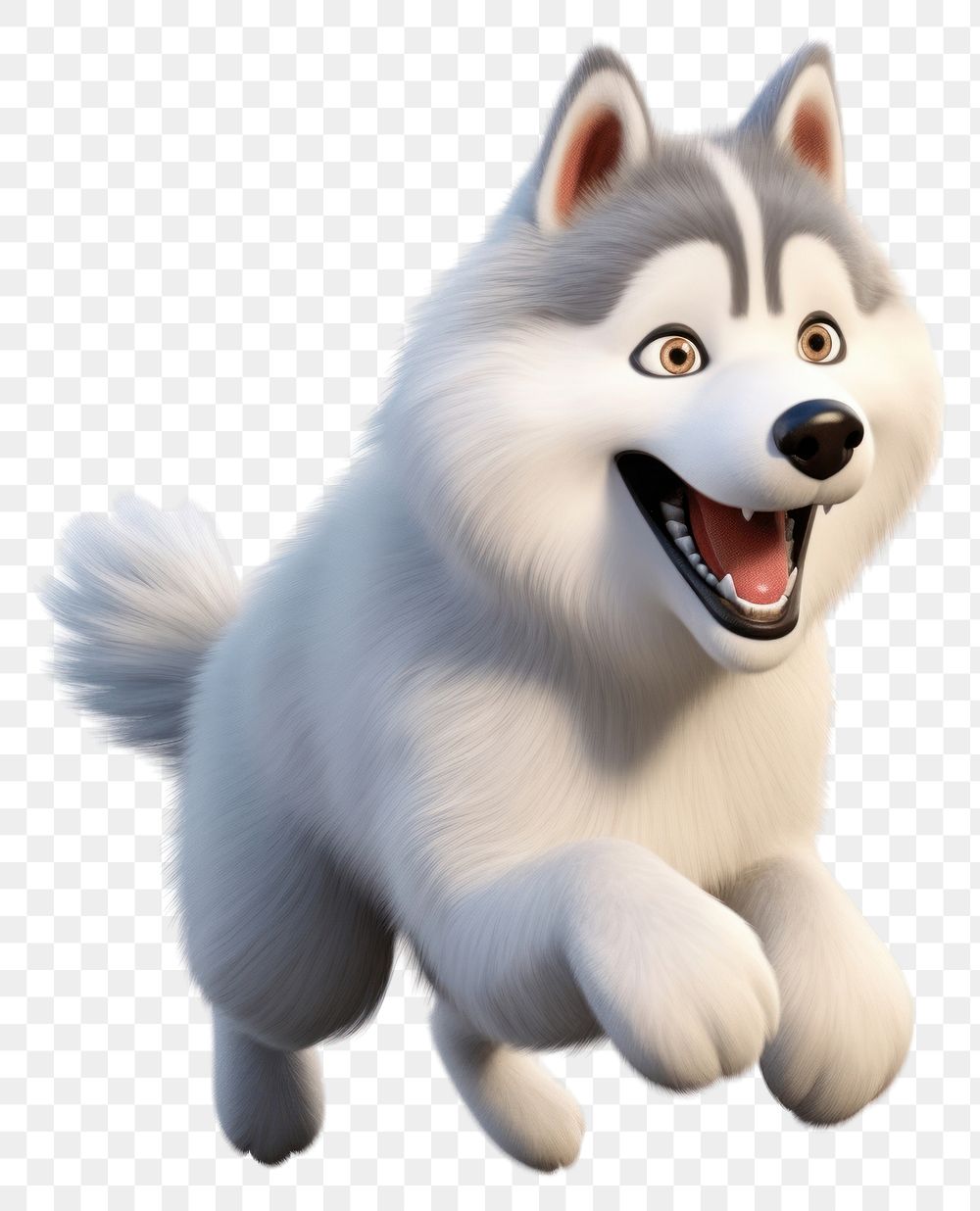 PNG Siberianhusky cartoon mammal animal. AI generated Image by rawpixel.