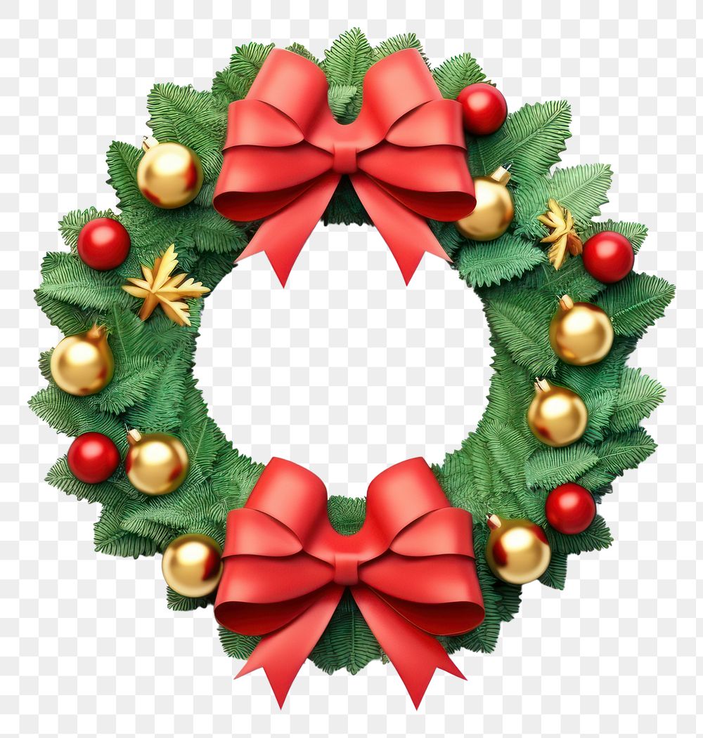 PNG Wreath christmas food white background. AI generated Image by rawpixel.