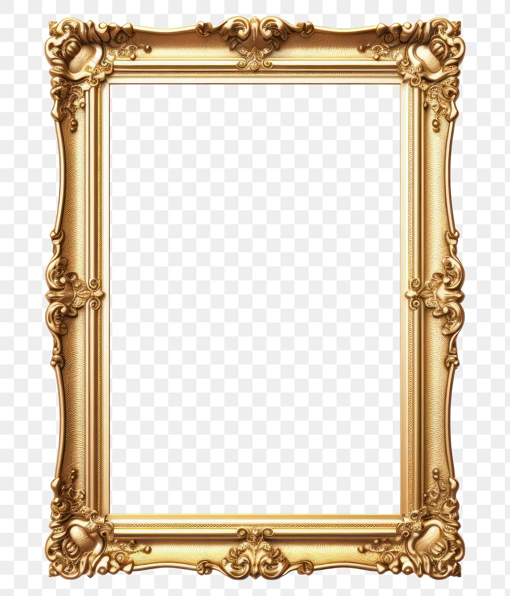 PNG Frame gold white background rectangle. AI generated Image by rawpixel.