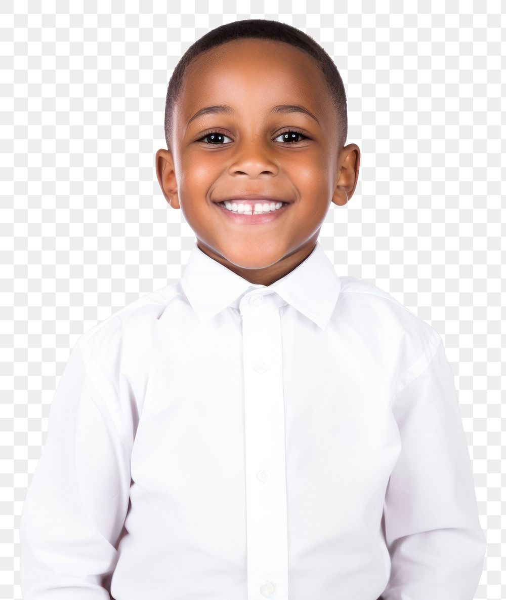 PNG Portrait shirt child smile. AI generated Image by rawpixel.