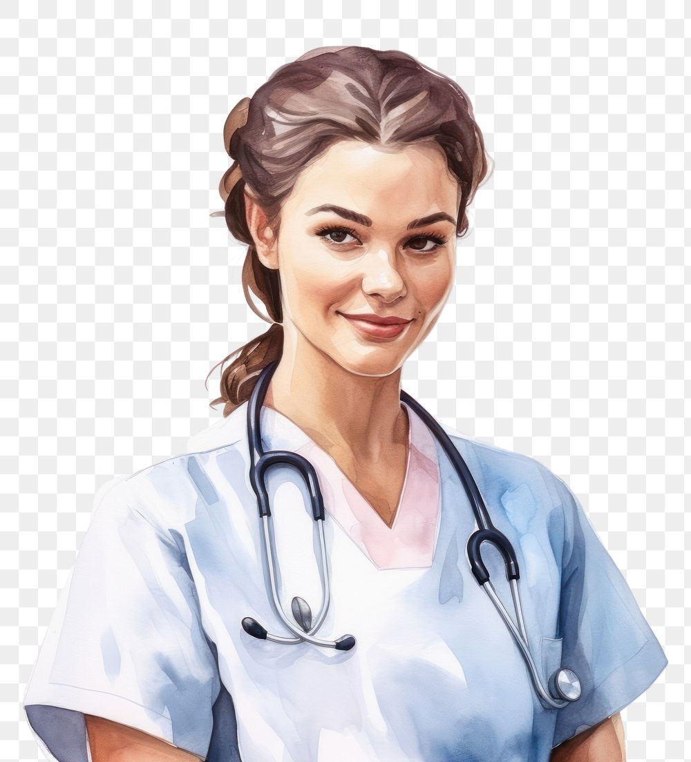 PNG Adult stethoscope physician hairstyle. AI generated Image by rawpixel.