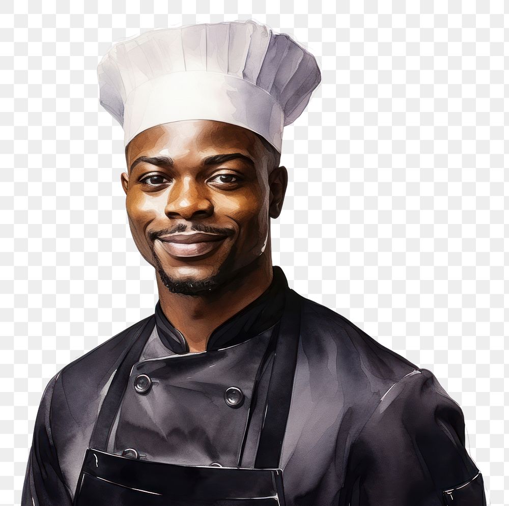 PNG Chef portrait uniform adult. AI generated Image by rawpixel.