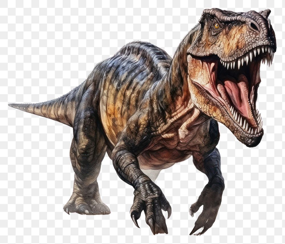 PNG Dinosaur animal t-rex aggression. 