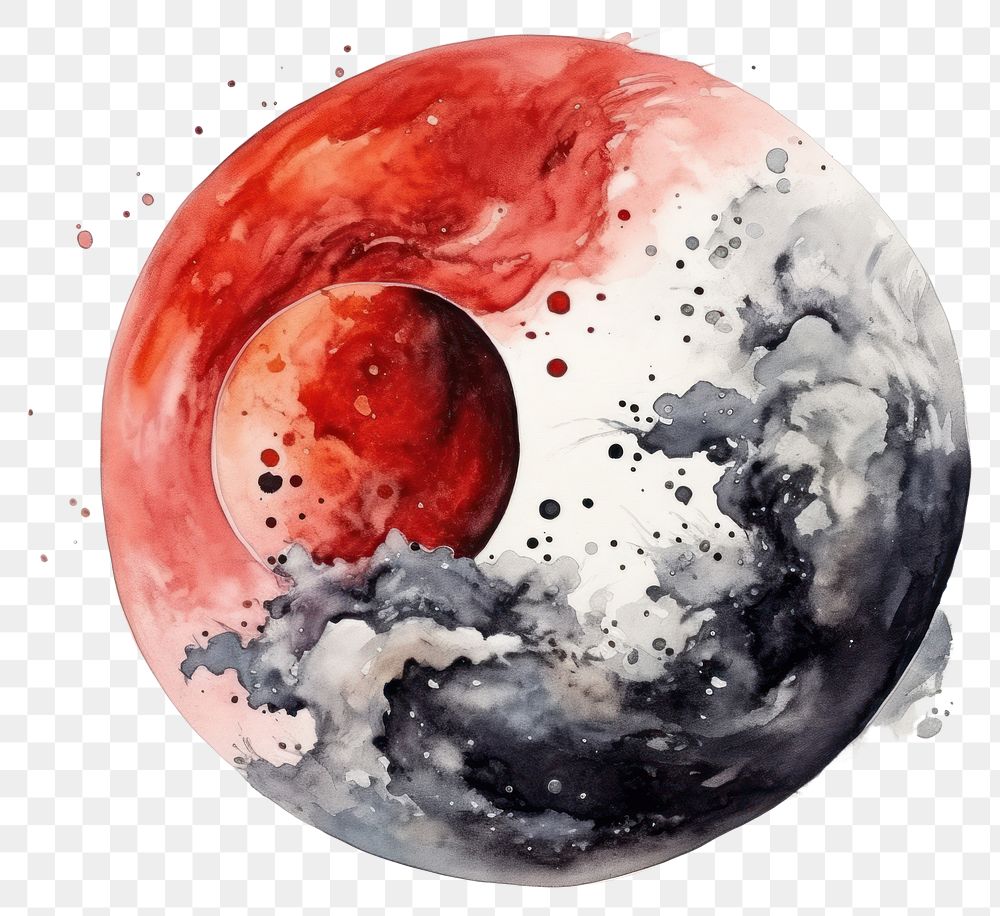 PNG Painting art creativity astronomy. AI generated Image by rawpixel.