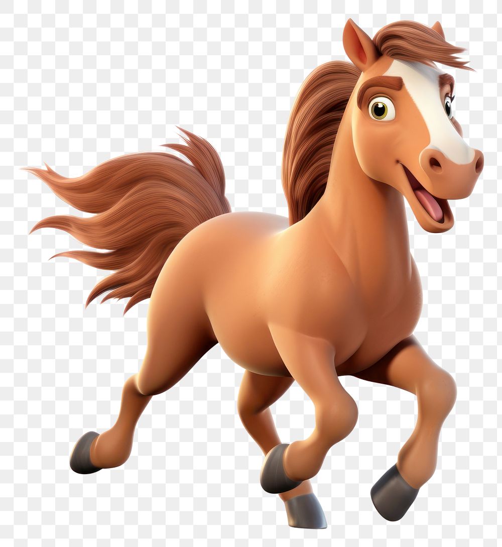 PNG  Horse cartoon mammal animal. AI generated Image by rawpixel.