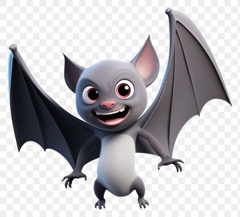 PNG Cartoon animal mammal bat. AI generated Image by rawpixel.