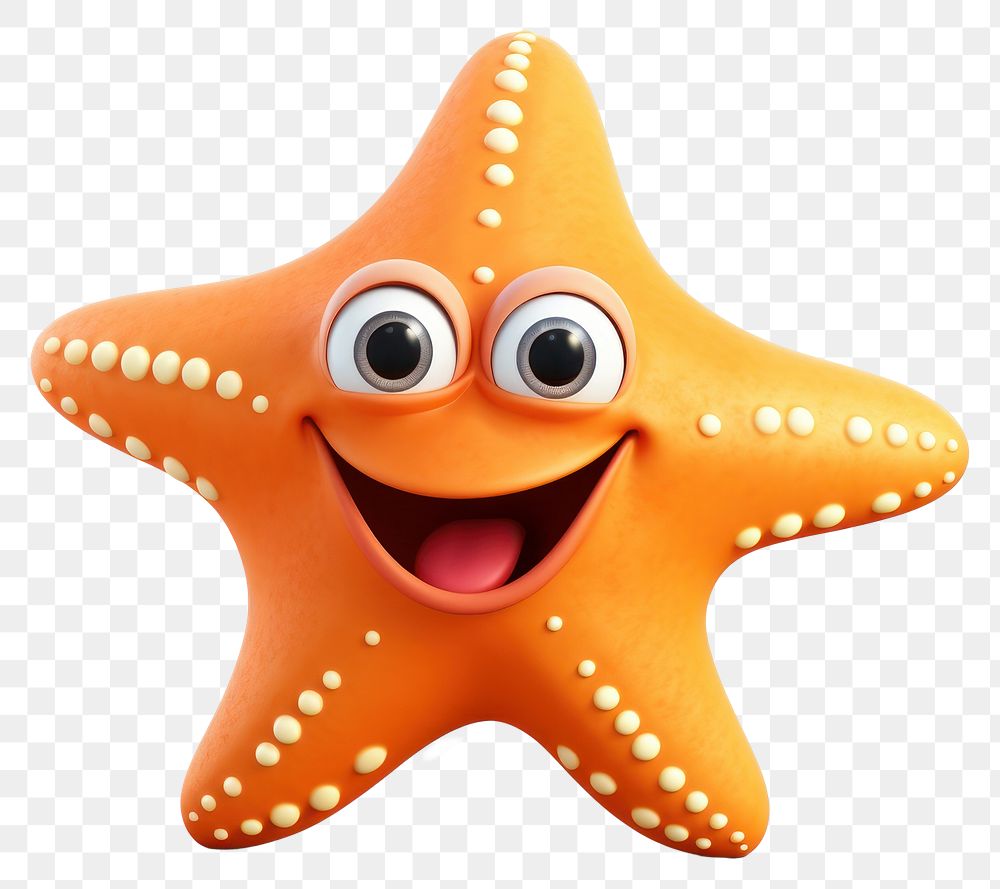 PNG Starfish cartoon anthropomorphic confectionery. AI generated Image by rawpixel.
