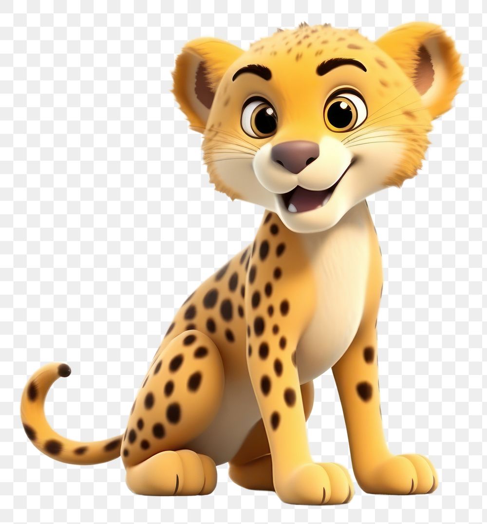 PNG Cheetah cartoon mammal animal. 