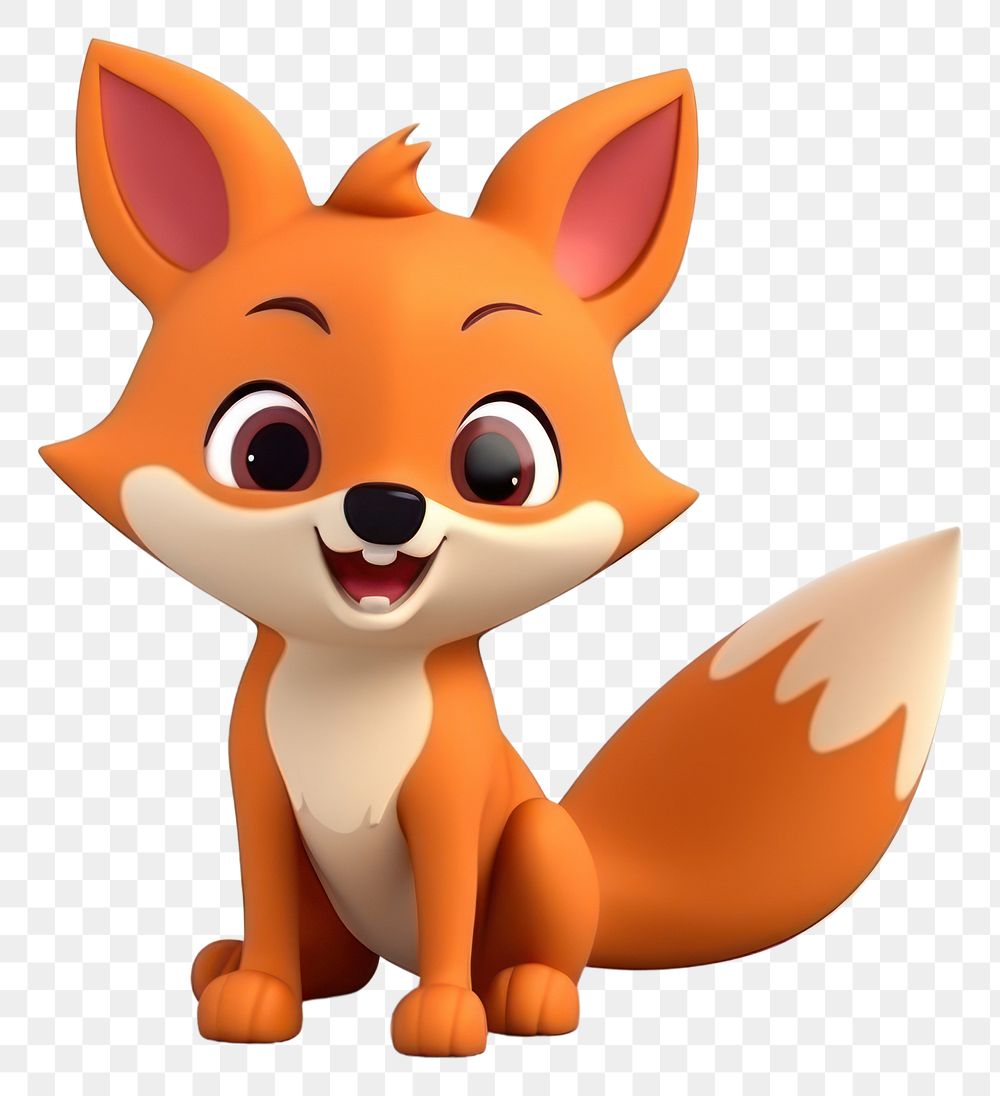 PNG Cartoon mammal animal fox. AI generated Image by rawpixel.