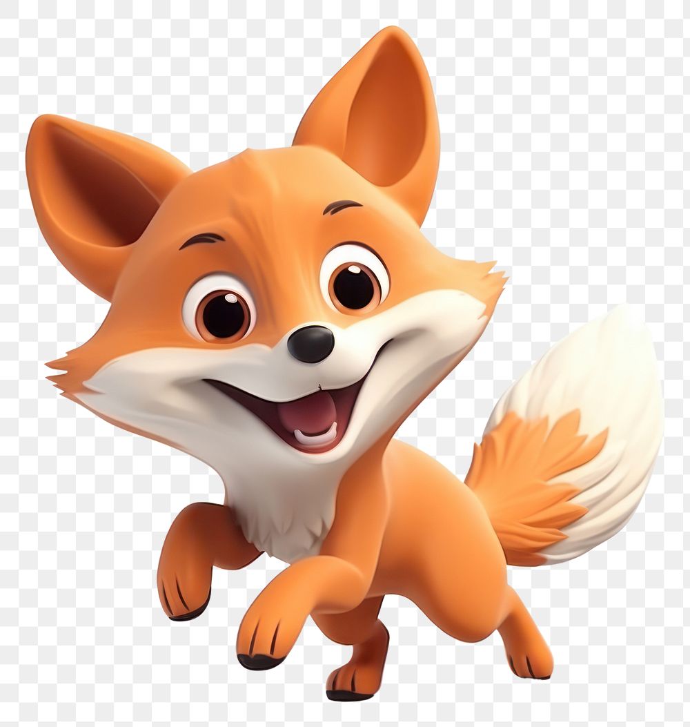 PNG Fox cartoon mammal animal. AI generated Image by rawpixel.