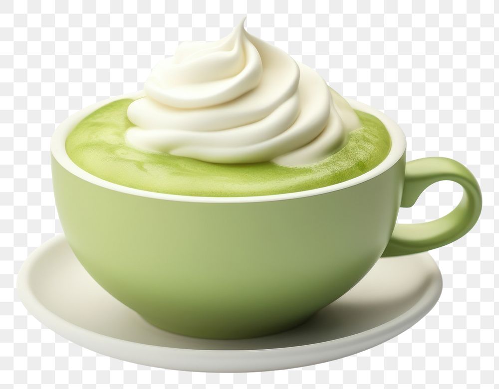 PNG Dessert cream green food. 