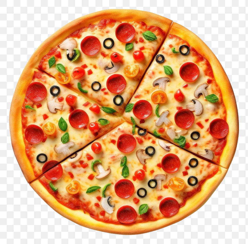 PNG Pizza food transparent background mozzarella. AI generated Image by rawpixel.