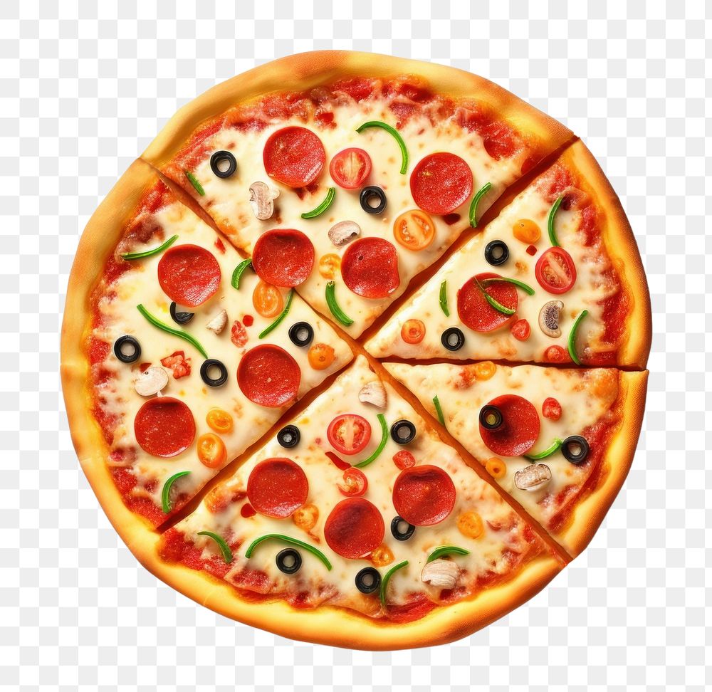 PNG Pizza food white background mozzarella. AI generated Image by rawpixel.