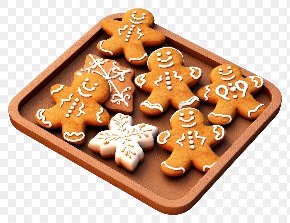 PNG Gingerbread dessert cookie food. AI generated Image by rawpixel.