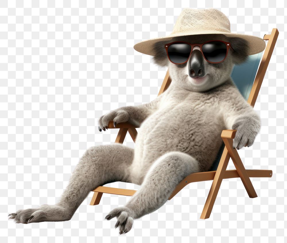 PNG Sunglasses mammal animal chair. AI generated Image by rawpixel.