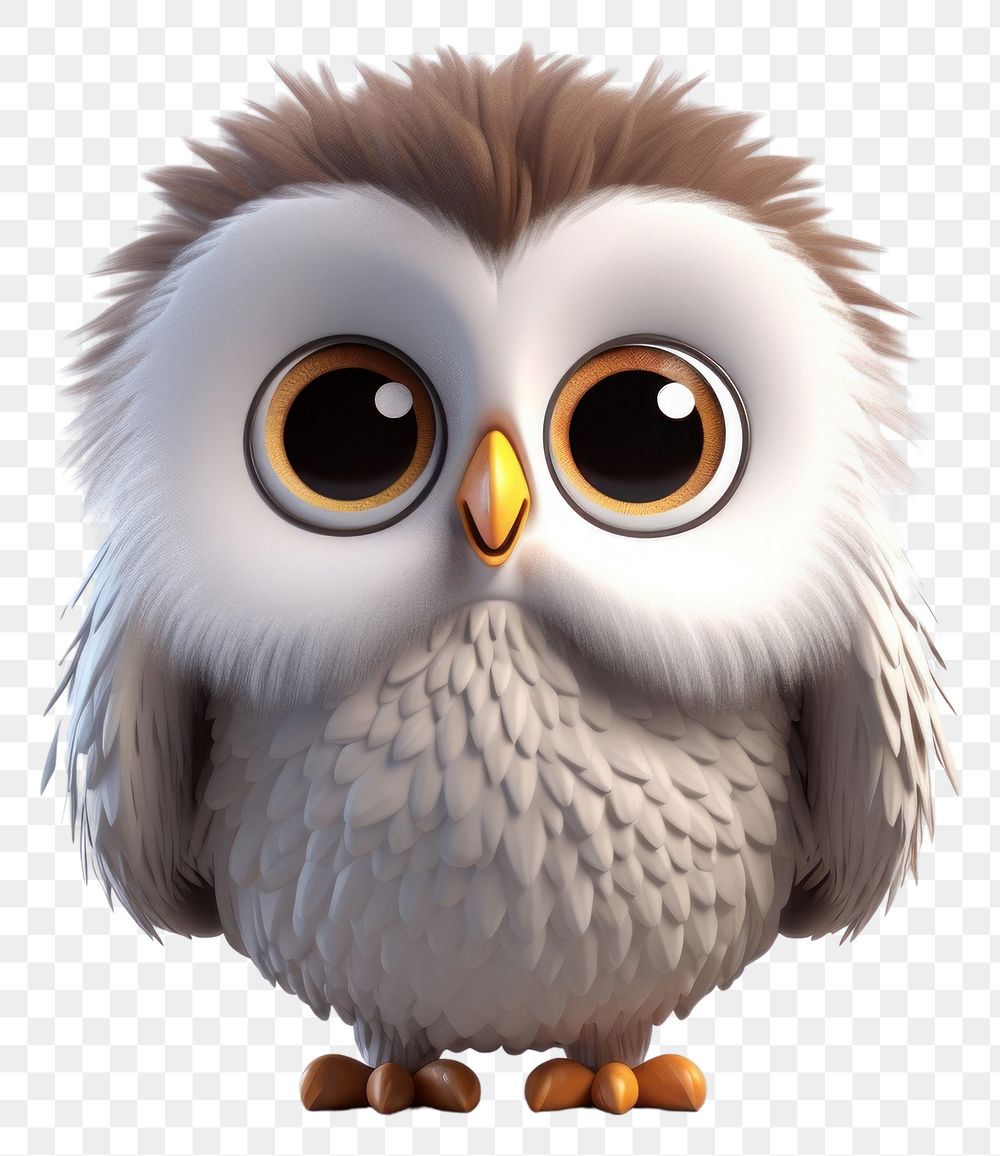 PNG Owl cartoon animal white. 