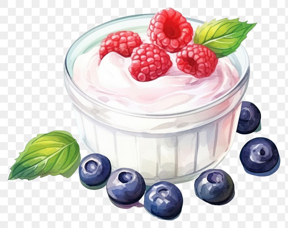 PNG Raspberry blueberry dessert fruit. AI generated Image by rawpixel.