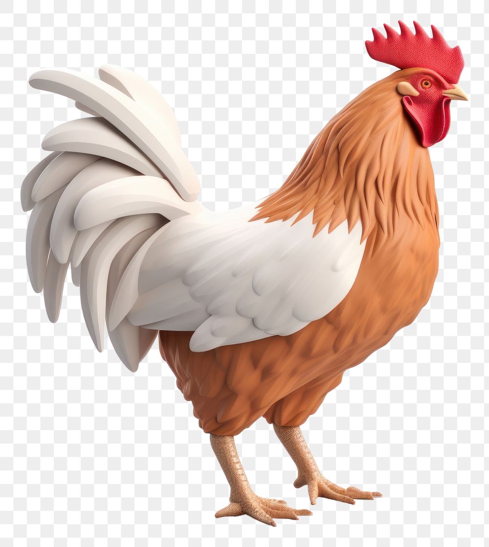PNG  Chicken poultry animal bird. AI generated Image by rawpixel.