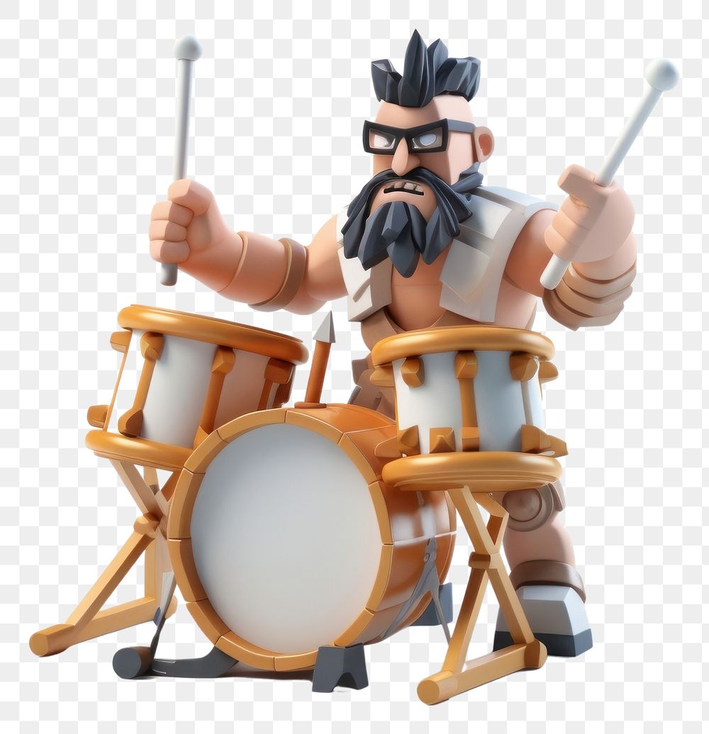 PNG  Percussion musician drummer drums. AI generated Image by rawpixel.