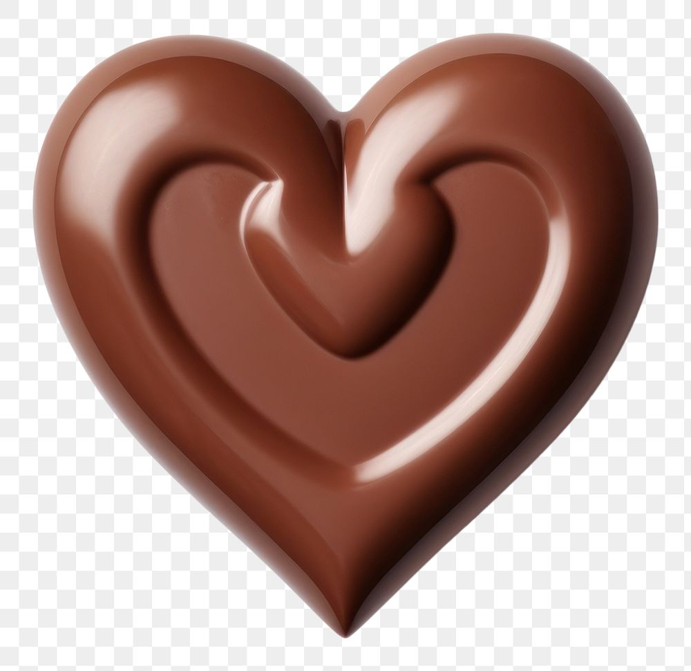 PNG Chocolate dessert shape heart. AI generated Image by rawpixel.