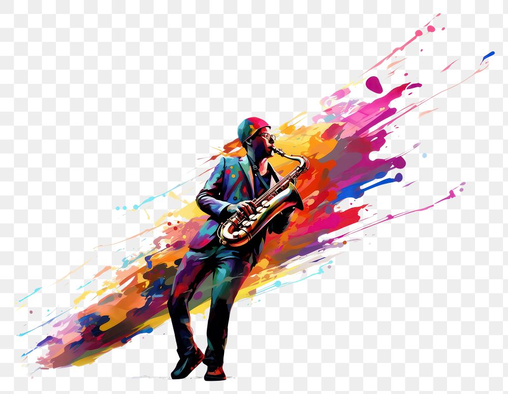 PNG Musician Saxophone transparent background