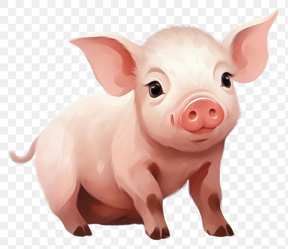 PNG Pig mammal animal cute transparent background