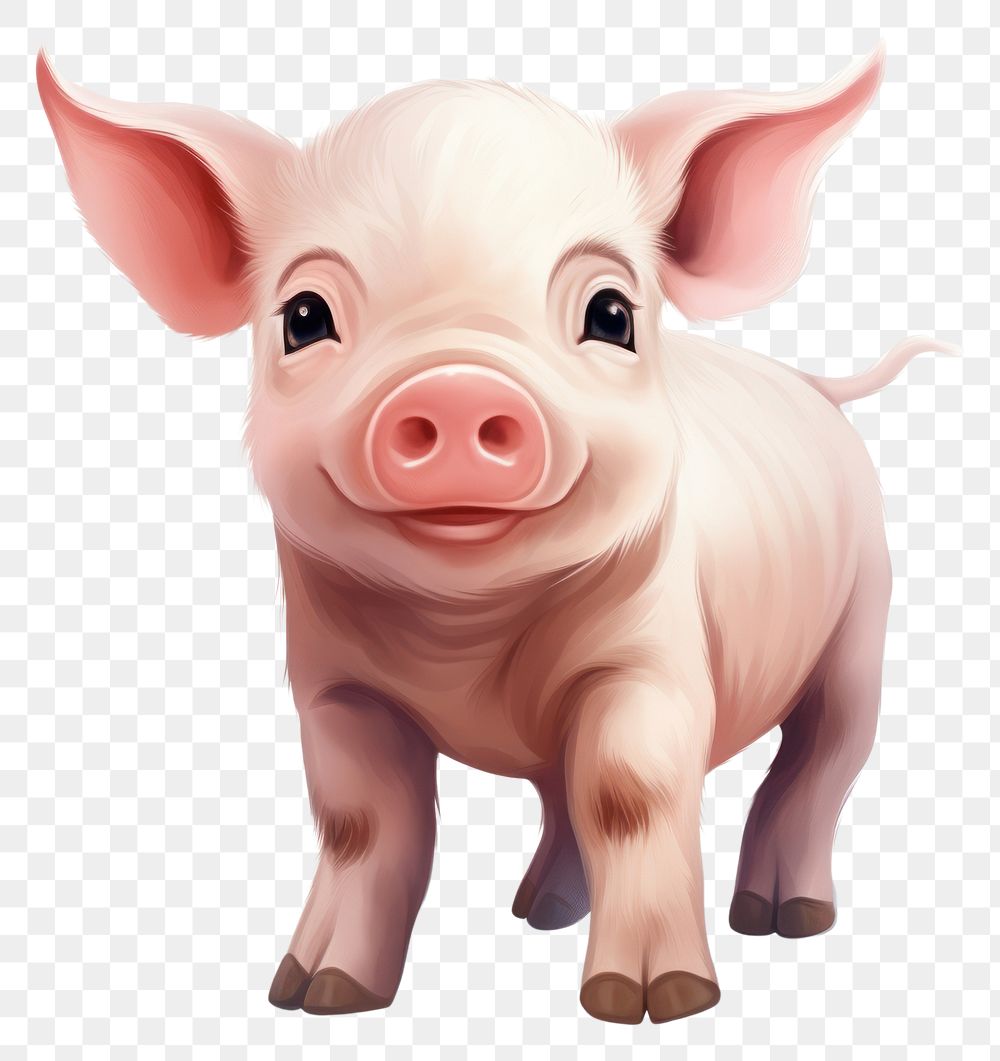 PNG Pig mammal animal cute transparent background