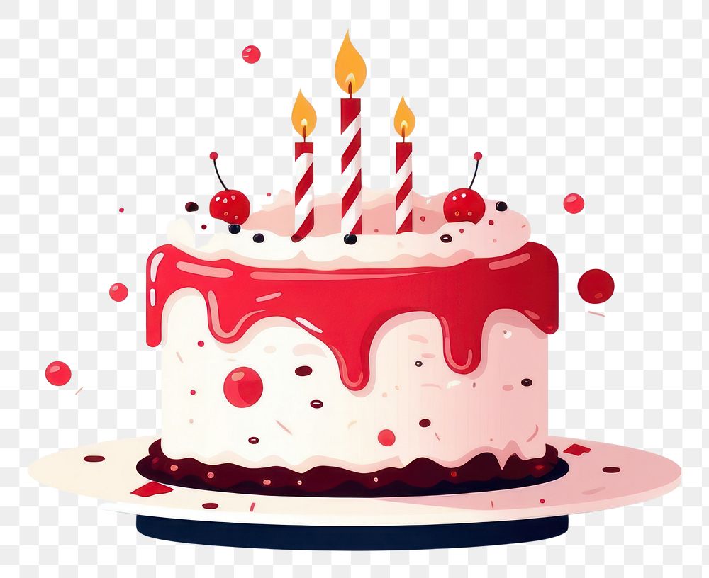 PNG Cake birthday dessert candle transparent background
