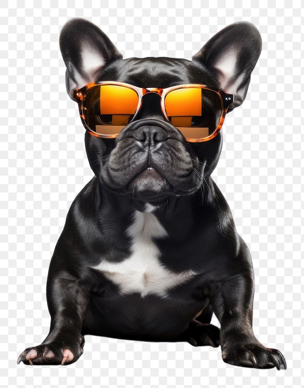 PNG Sunglasses bulldog animal mammal transparent background