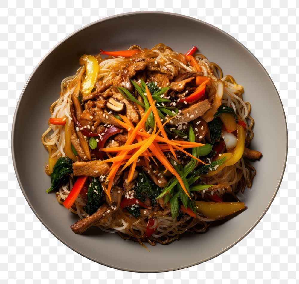 PNG Noodle pasta plate food. AI generated Image by rawpixel.