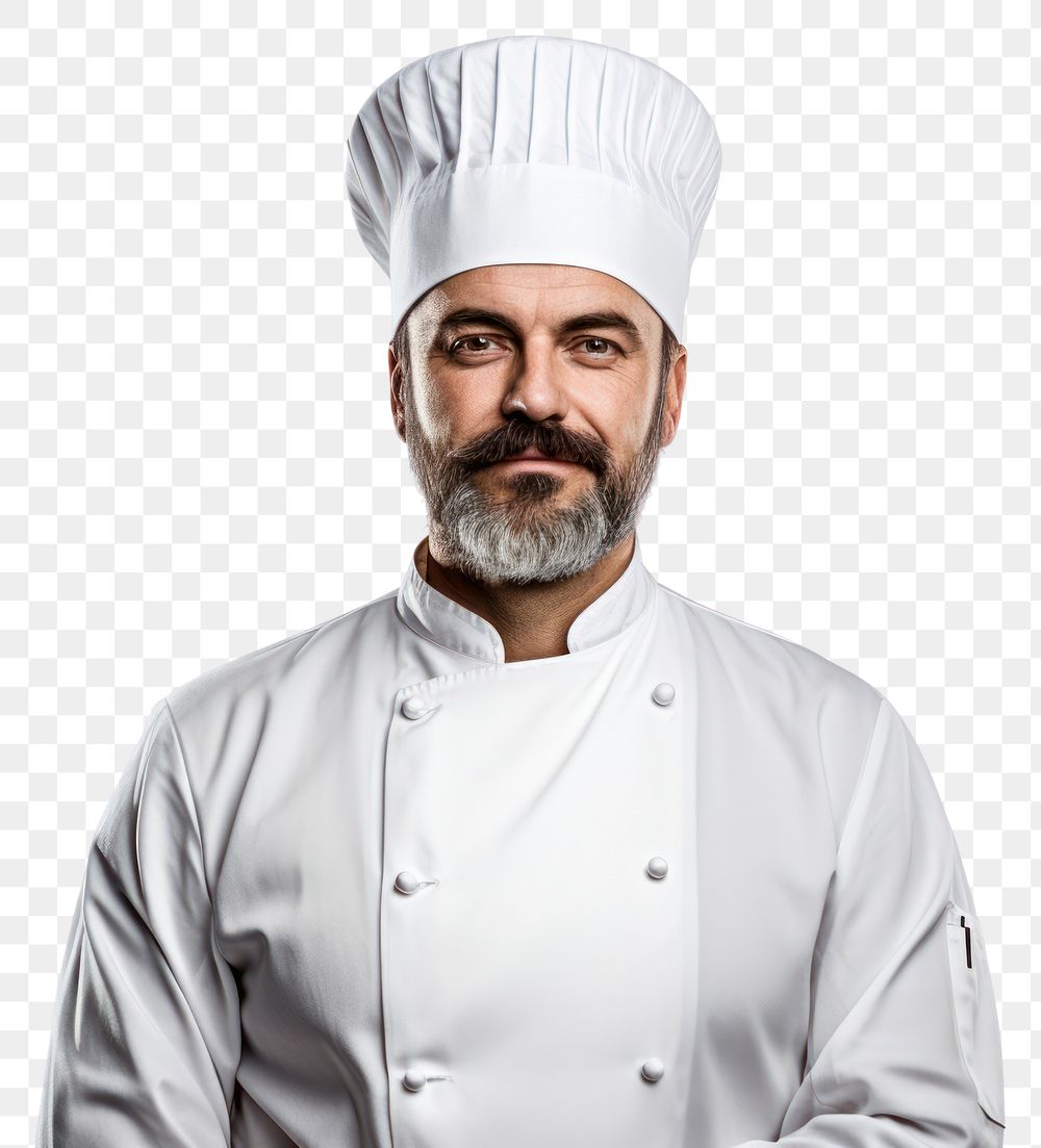 PNG Chef adult white background freshness. 