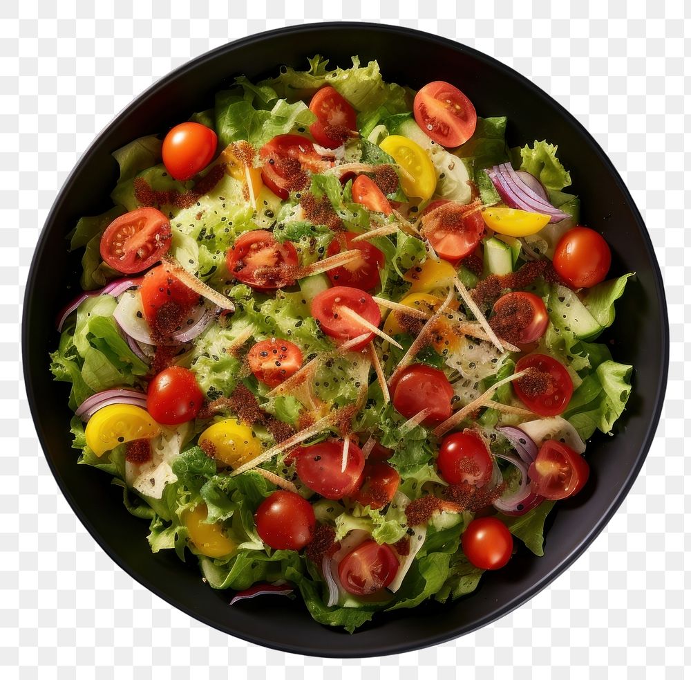 PNG Salad plate food meal. AI generated Image by rawpixel.