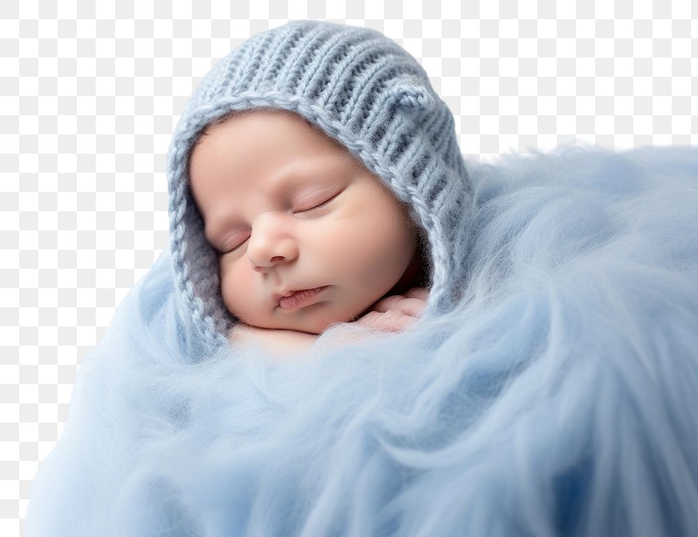 PNG Baby sleeping portrait newborn. AI generated Image by rawpixel.